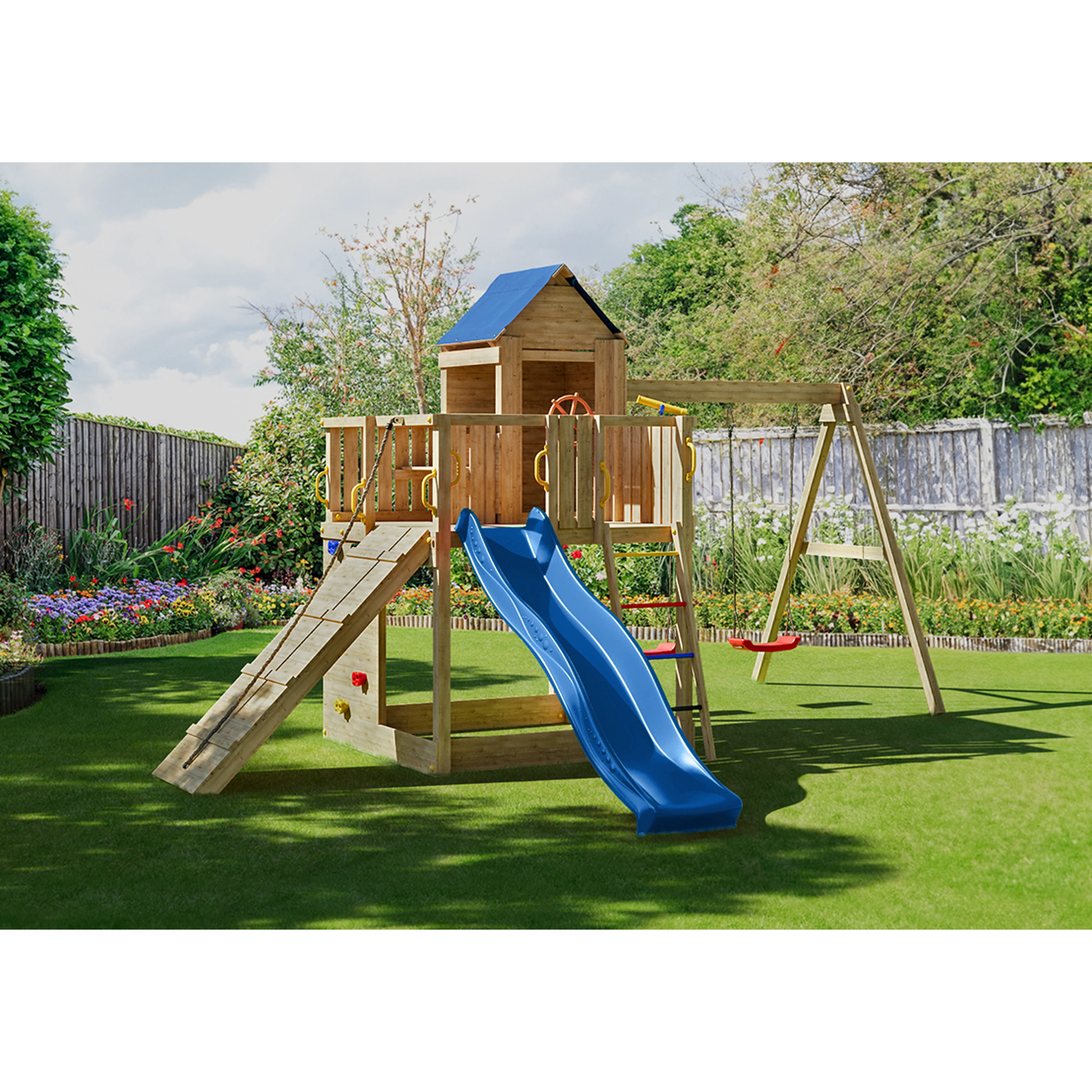 Marimex | Dětské hřiště Marimex Play Basic 014 + zelená skluzavka | 11640645 Obrázek