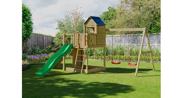 Dětské hřiště Marimex Play Basic 014 + zelená skluzavka