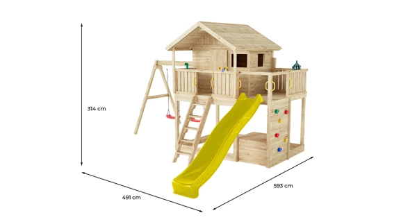 Dětské hřiště Marimex Play Basic 015 + žlutá skluzavka