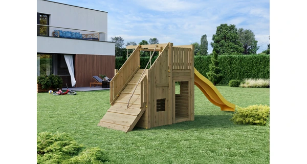 Dětské hřiště Marimex Play Basic 016 + žlutá skluzavka