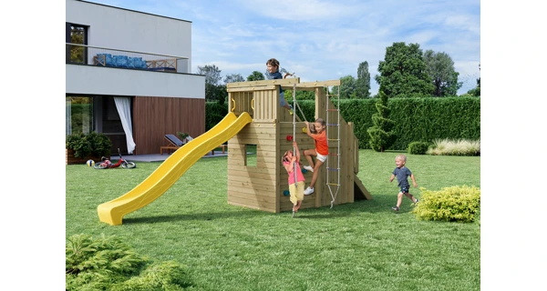 Dětské hřiště Marimex Play Basic 016 + žlutá skluzavka