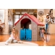 Dětský domeček Foldable Play House - červená + žlutá + světle modrá