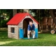 Dětský domeček Foldable Play House - červená + žlutá + světle modrá