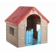 Dětský domeček Foldable Play House - červená + žlutá + světle modrá