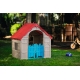 Dětský domeček Foldable Play House - červená + žlutá + světle modrá