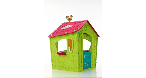 Dětský domeček Magic Play House - zelená + fialovočervená