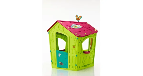 Dětský domeček Magic Play House - zelená + fialovočervená