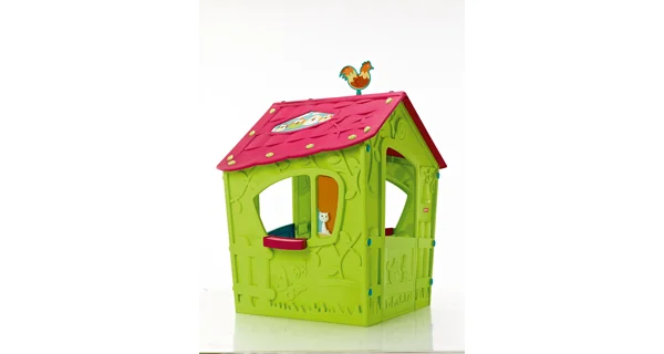 Dětský domeček Magic Play House - zelená + fialovočervená