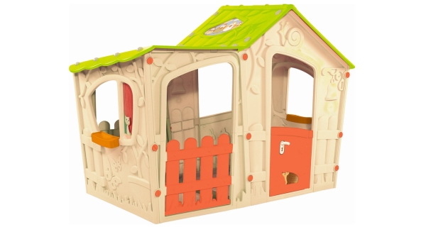 Dětský domeček Magic Villa - béžová + zelená