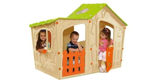 Dětský domeček Magic Villa - béžová + zelená
