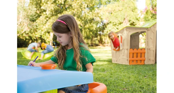 Dětský domeček Magic Villa - béžová + zelená