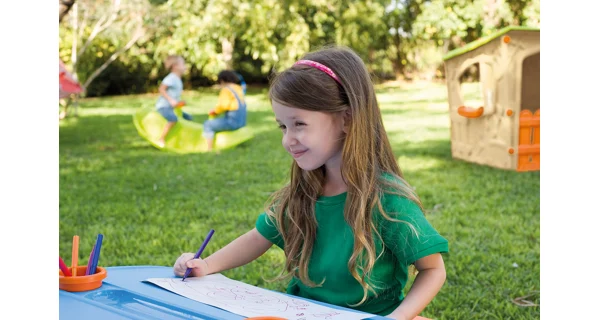 Dětský domeček Magic Villa - béžová + zelená