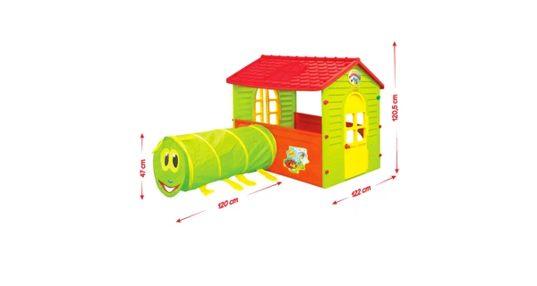 Dětský domeček Mochtoys s tunelem