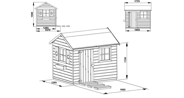 Dětský dřevěný domeček Marimex Chata