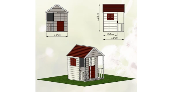Dětský dřevěný domeček Marimex Veranda