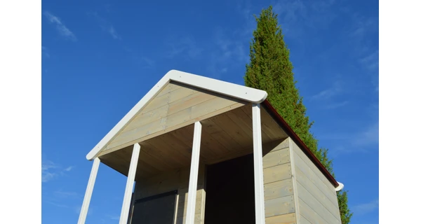 Dětský dřevěný domeček Marimex Veranda s houpačkou