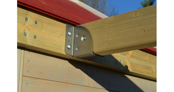 Dětský dřevěný domeček Marimex Veranda s houpačkou