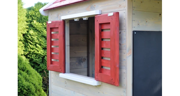 Dětský dřevěný domeček Marimex Veranda s houpačkou