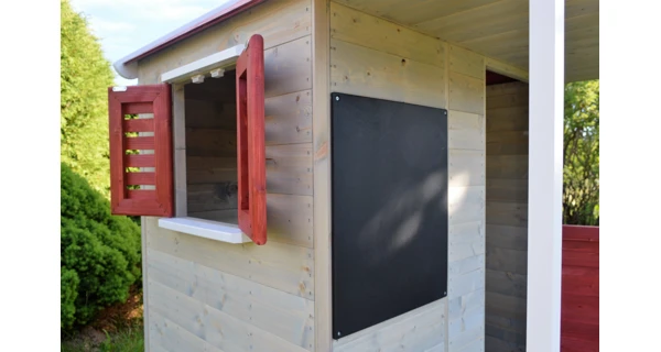 Dětský dřevěný domeček Marimex Veranda s houpačkou