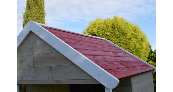 Dětský dřevěný domeček Marimex Veranda s houpačkou