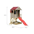Dětský dřevěný domeček Marimex Veranda se skluzavkou