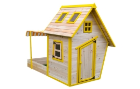 Dětský dřevěný domeček s pískovištěm Flinky