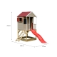 Dětský dřevěný domeček Veranda se skluzavkou