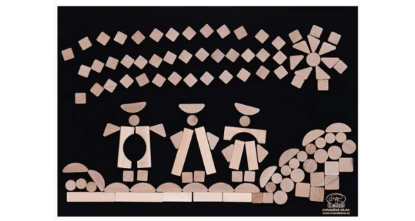 Dřevěná hrací stěna 50 x 70 cm