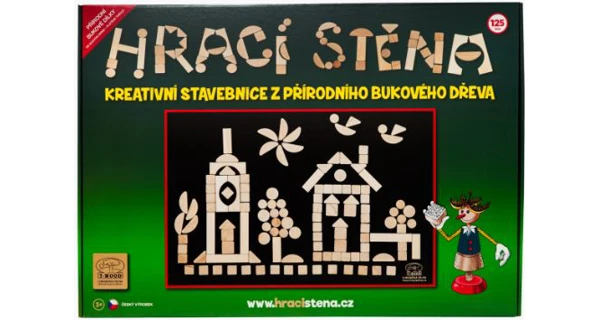 Dřevěná hrací stěna 50 x 70 cm