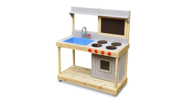 Dřevěná kuchyňka s tabulí