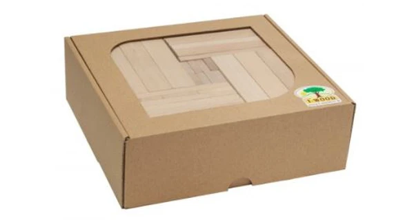 Dřevěná stavebnice - 128 ks