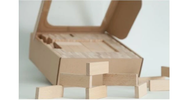 Dřevěná stavebnice domino - 200 ks