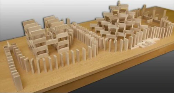 Dřevěná stavebnice domino - 200 ks