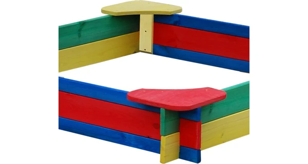 Dřevěné barevné pískoviště se stříškou