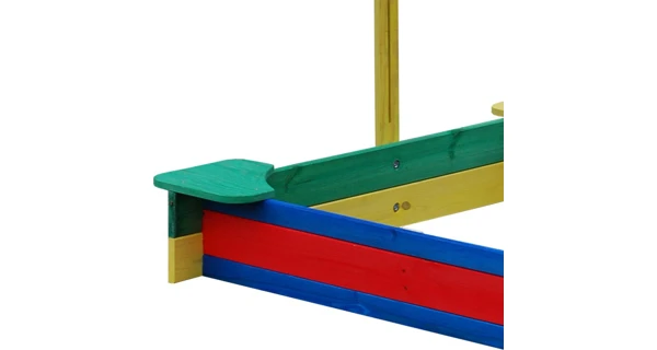 Dřevěné barevné pískoviště se stříškou