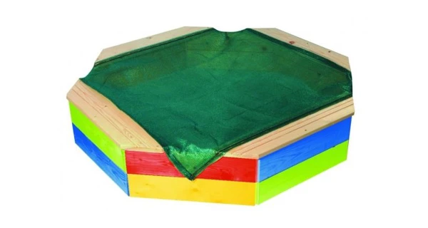 Dřevěné pískoviště osmihranné barevné (poškozený obal)