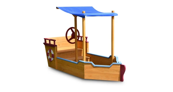 Dřevěné pískoviště - tvar loď