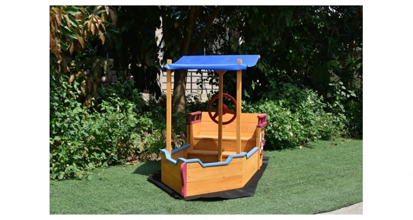 Dřevěné pískoviště - tvar loď