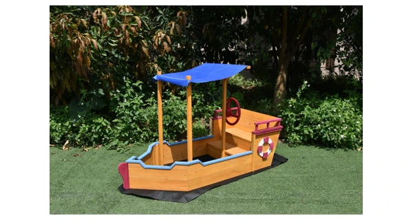 Dřevěné pískoviště - tvar loď