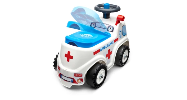 FALK Odrážedlo Ambulance s otevíracím sedadlem a klaksonem na volantu
