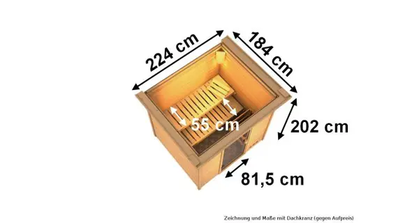 Finská sauna Anja v setu - Karibu
