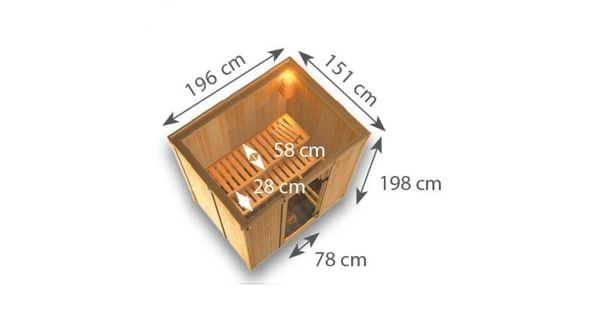 Finská sauna Bodin v setu - Karibu