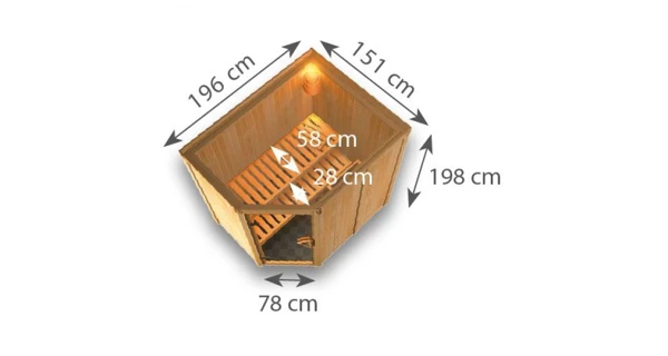 Finská sauna Carin v setu - Karibu