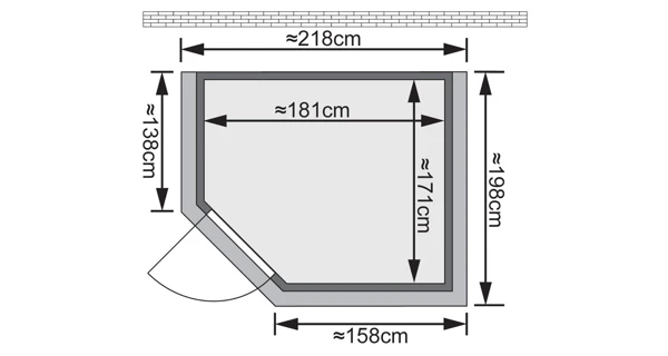 Finská sauna Cortona v setu - Karibu