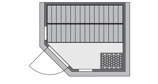 Finská sauna Cortona v setu - Karibu