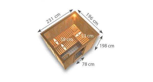 Finská sauna Gobin v setu - Karibu