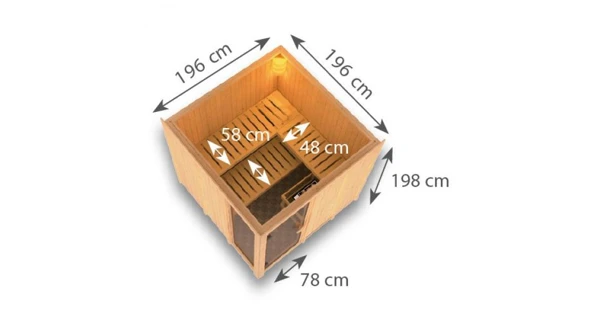Finská sauna Helin v setu - Karibu