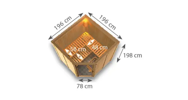 Finská sauna Jarin v setu - Karibu