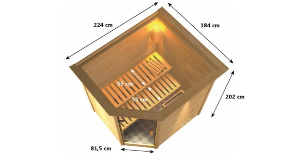 Finská sauna Karibu - Mia