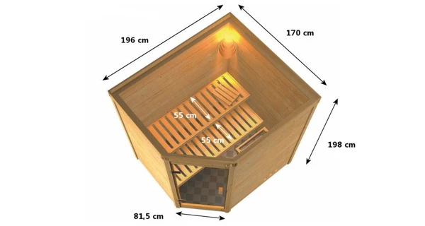 Finská sauna Karibu - Mia